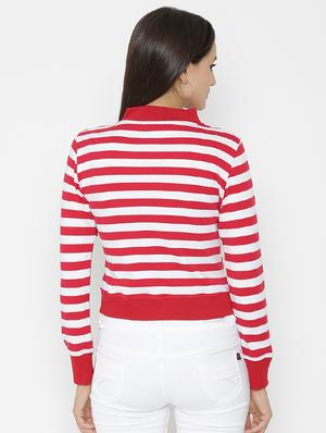 zip-up front striped sweatshirt - 15518027 - Standard Image - 3