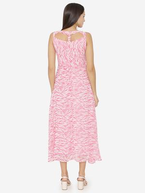 back cutout printed dress - 15518036 - Standard Image - 3
