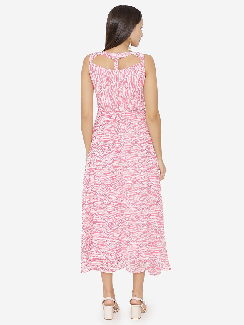 back cutout printed dress - 15518036 - Zoom Image - 3