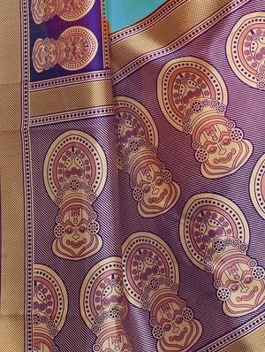 Contrast border mysore silk saree with blouse - 15518135 - Standard Image - 3