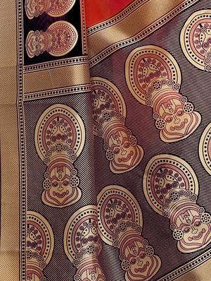 Contrast border mysore silk saree with blouse - 15518136 - Standard Image - 3