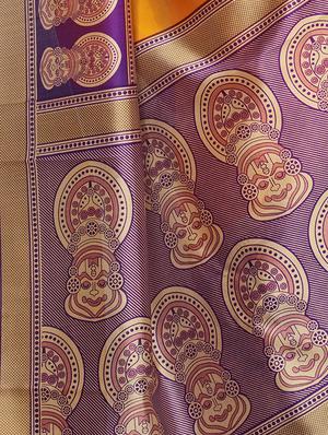 Contrast border mysore silk saree with blouse - 15518138 - Standard Image - 3