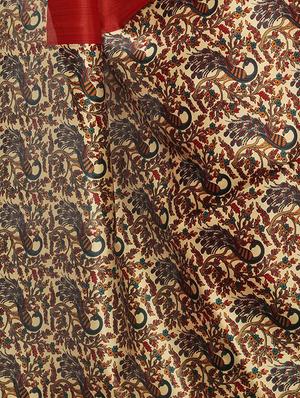 Contrast border mysore silk saree with blouse - 15518149 - Standard Image - 3