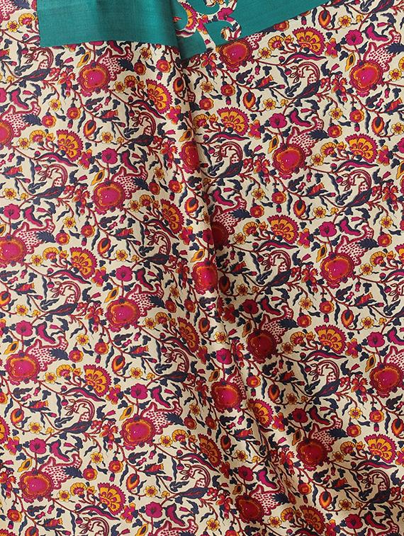 Printed mysore silk saree with blouse - 15518167 - Zoom Image - 3