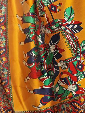 Conversational border mysore silk saree with blouse - 15518172 - Standard Image - 3