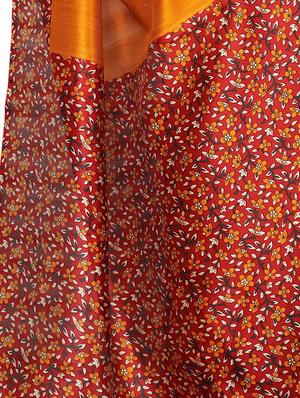 Contrast border mysore silk saree with blouse - 15518183 - Standard Image - 3