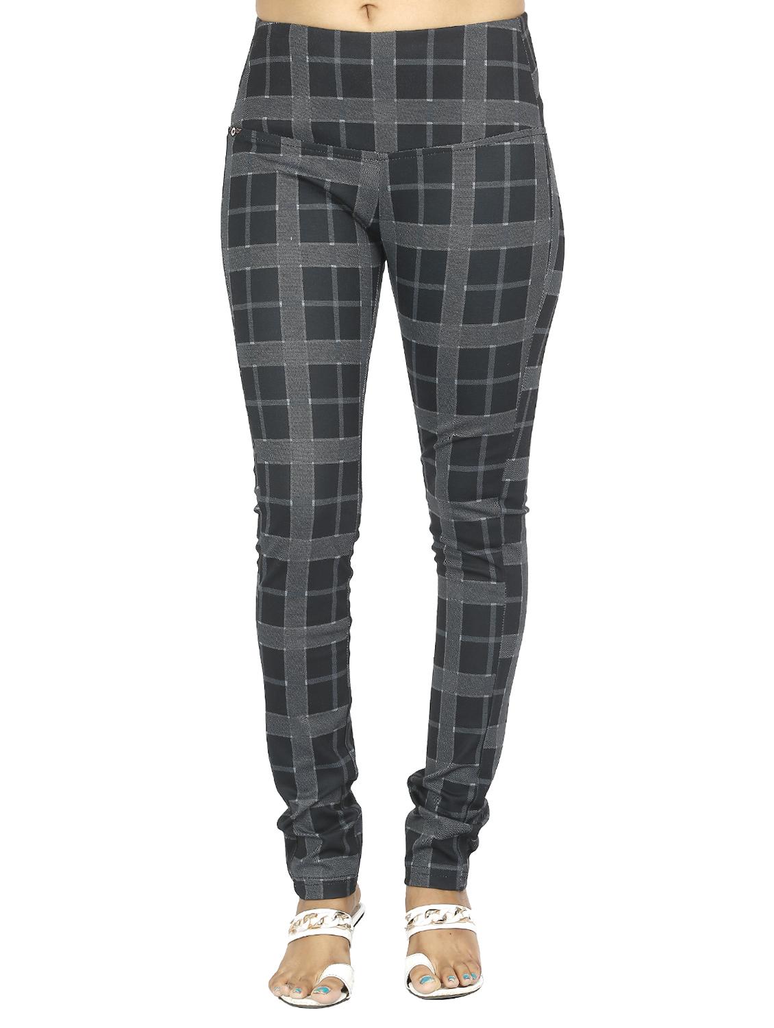 mid waist checkered jegging - 15518250 - Zoom Image - 3