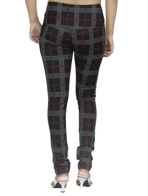 mid waist checkered jegging - 15518251 - Standard Image - 3