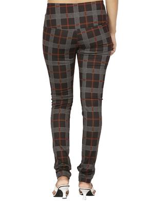mid waist checkered jegging - 15518252 - Standard Image - 3