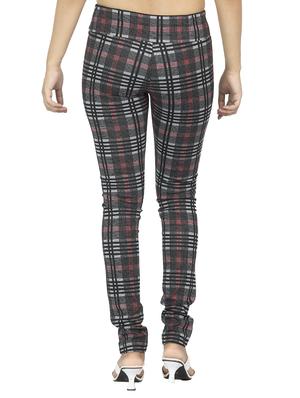 mid waist checkered jegging - 15518260 - Standard Image - 3