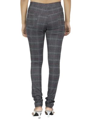 mid waist checkered jegging - 15518264 - Standard Image - 3