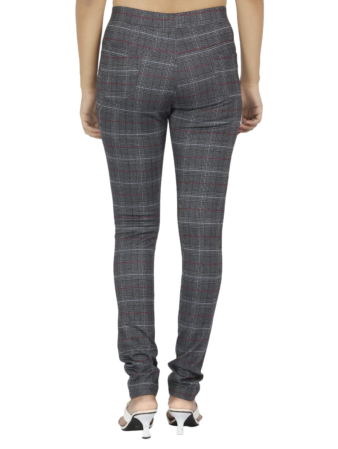 mid waist checkered jegging - 15518264 - Zoom Image - 3