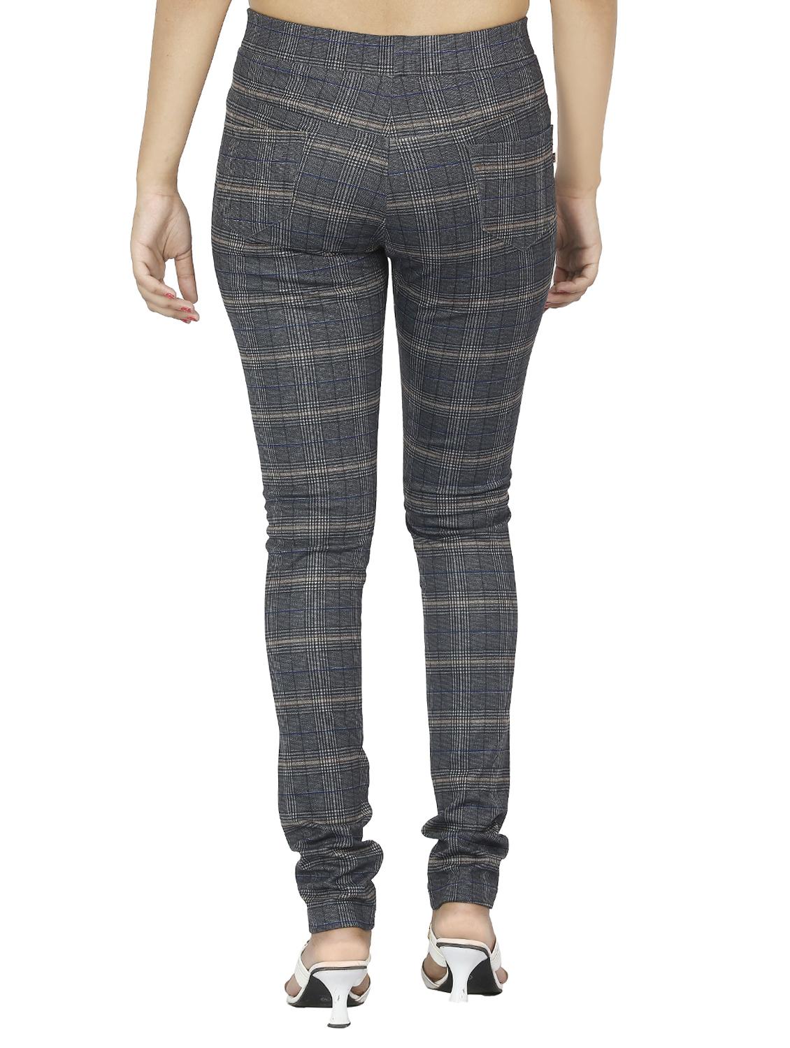 mid waist checkered jegging - 15518265 - Zoom Image - 3