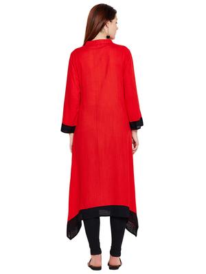 Asymmetrical embroidered kurta - 15518274 - Standard Image - 3