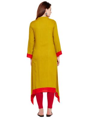 Straight embroidered kurta - 15518276 - Standard Image - 3