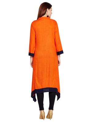 Straight embroidered kurta - 15518277 - Standard Image - 3