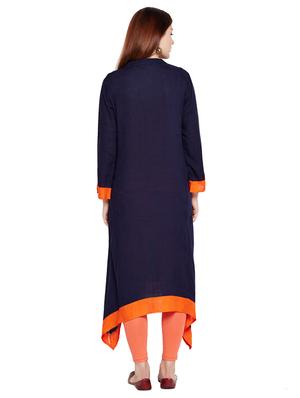 Asymmetric embroidered kurta - 15518280 - Standard Image - 3