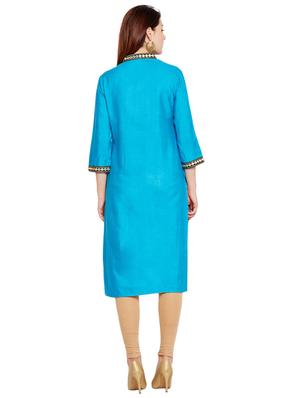 mirror work pintucks kurta - 15518286 - Standard Image - 3