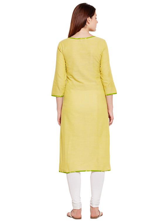 Button slit a-line kurta - 15518289 - Zoom Image - 3