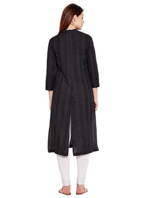 Button fake placket straight kurta - 15518292 - Standard Image - 3