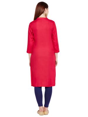 Straight block print kurta - 15518295 - Standard Image - 3