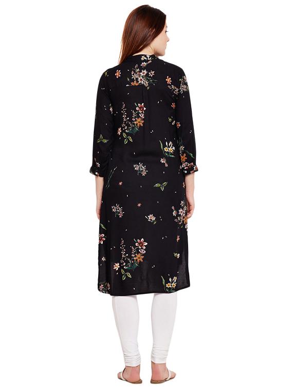 Printed high-low kurta - 15518298 - Zoom Image - 3