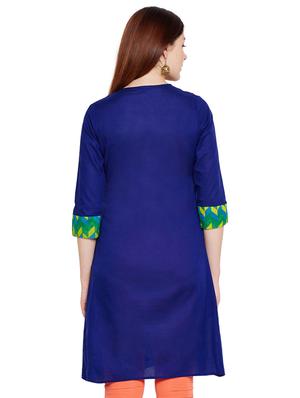 Straight embellished kurti - 15518300 - Standard Image - 3