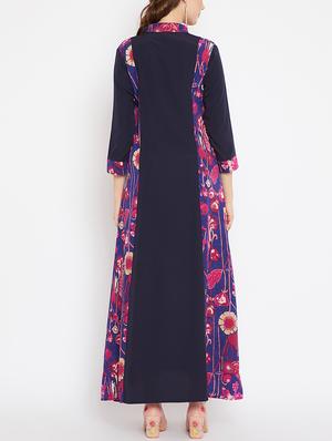 printed paneled maxi dress - 15518345 - Standard Image - 3