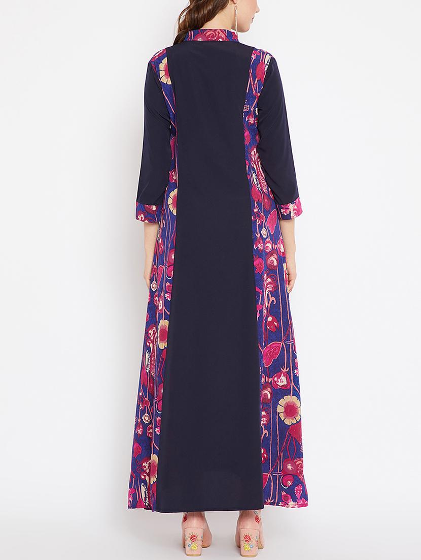 printed paneled maxi dress - 15518345 - Zoom Image - 3