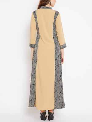 printed paneled maxi dress - 15518346 - Standard Image - 3