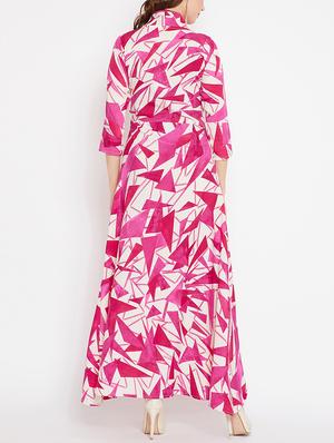 printed high low maxi dress - 15518348 - Standard Image - 3