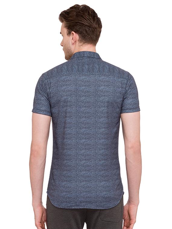 blue cotton casual shirt - 15518947 - Zoom Image - 3