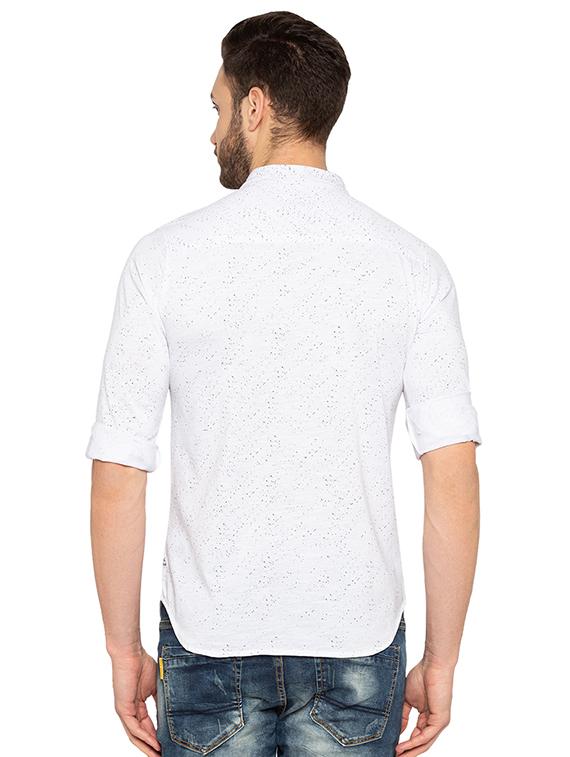 white cotton casual shirt - 15518967 - Zoom Image - 3