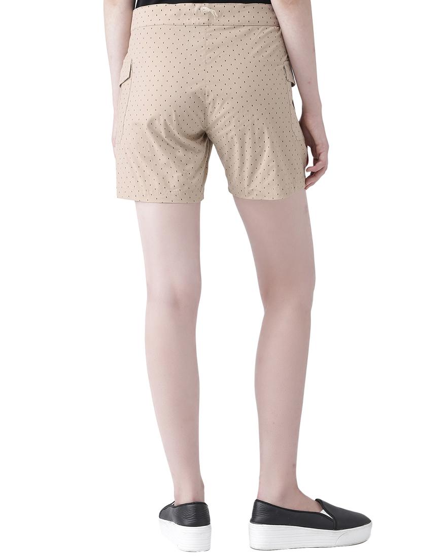 polka dotted mid waist shorts - 15519424 - Zoom Image - 3