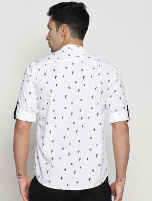 white cotton casual shirt - 15519474 - Standard Image - 3