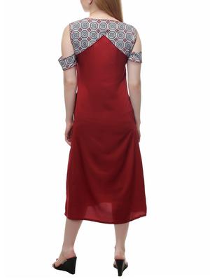 Cold shoulder a-line dress - 15520727 - Standard Image - 3