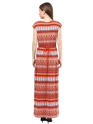 cap sleeved printed maxi dress - 15522058 - Standard Image - 3