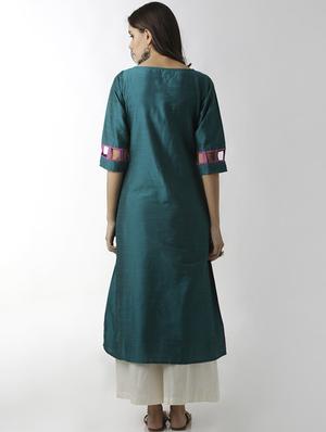 Embroidered a-line kurta - 15524692 - Standard Image - 3