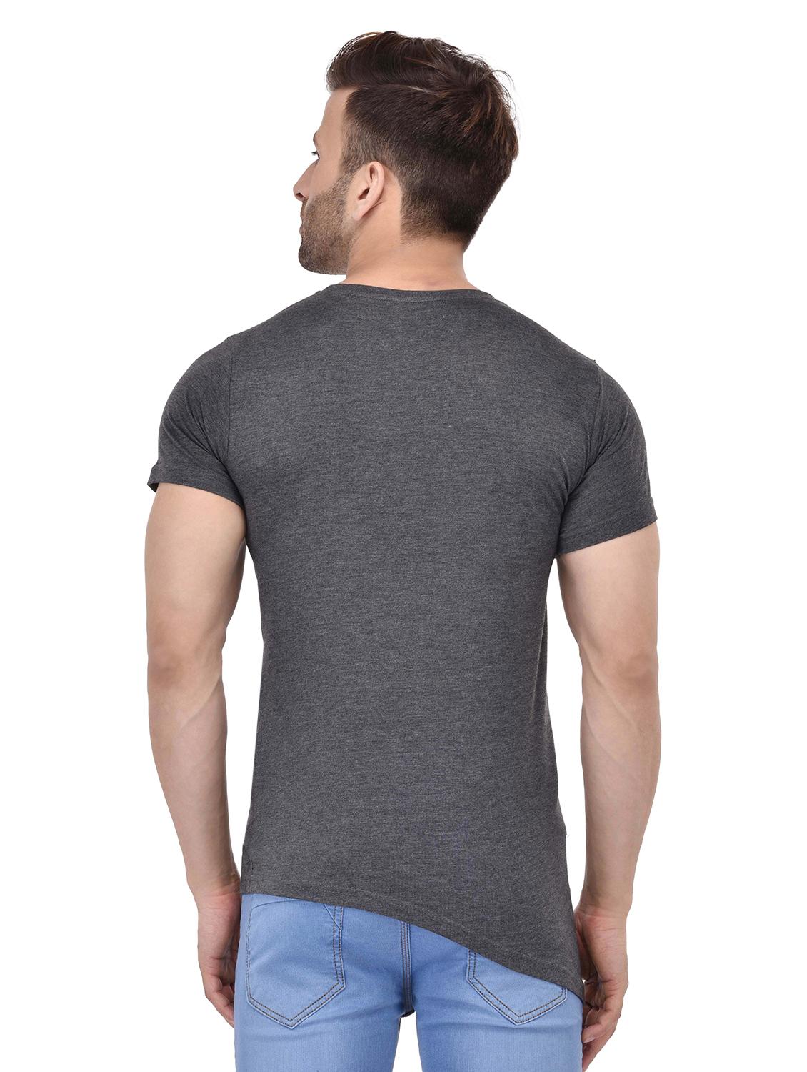 grey cotton asymmetric t-shirt - 15525644 - Zoom Image - 3