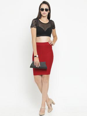 back slit pencil skirt - 15526850 - Standard Image - 3