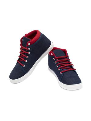 blue denim lace up sneakers - 15528133 - Standard Image - 3
