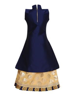 blue cotton lehnga choli - 15528960 - Standard Image - 3