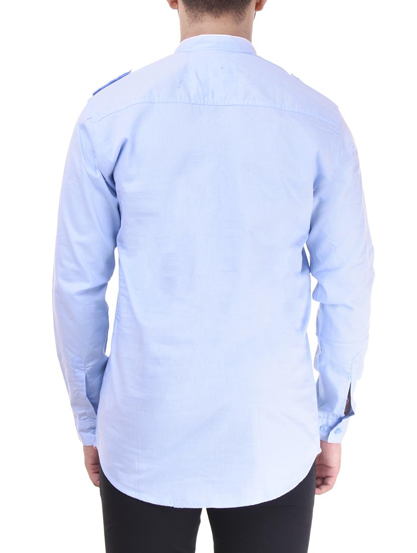 light blue cotton short kurta - 15531202 - Zoom Image - 3