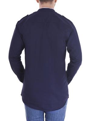 navy blue cotton short kurta - 15531203 - Standard Image - 3