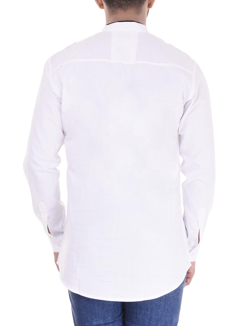 white cotton short kurta - 15531206 - Zoom Image - 3