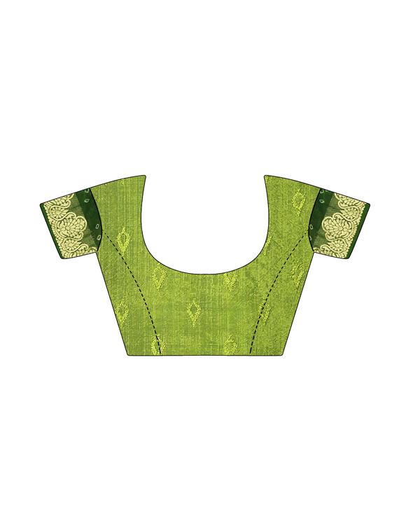 zari bordered bandhani saree with blouse - 15534423 - Zoom Image - 3