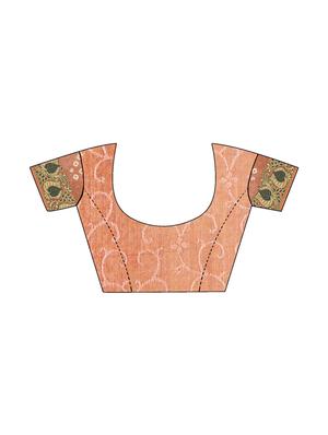 zari bordered bandhani saree with blouse - 15534429 - Standard Image - 3