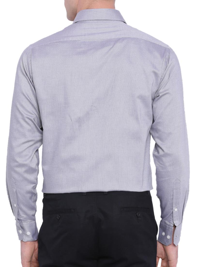 grey cotton formal shirt - 15535461 - Zoom Image - 3