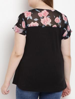 floral sheer panel top - 15538321 - Standard Image - 3