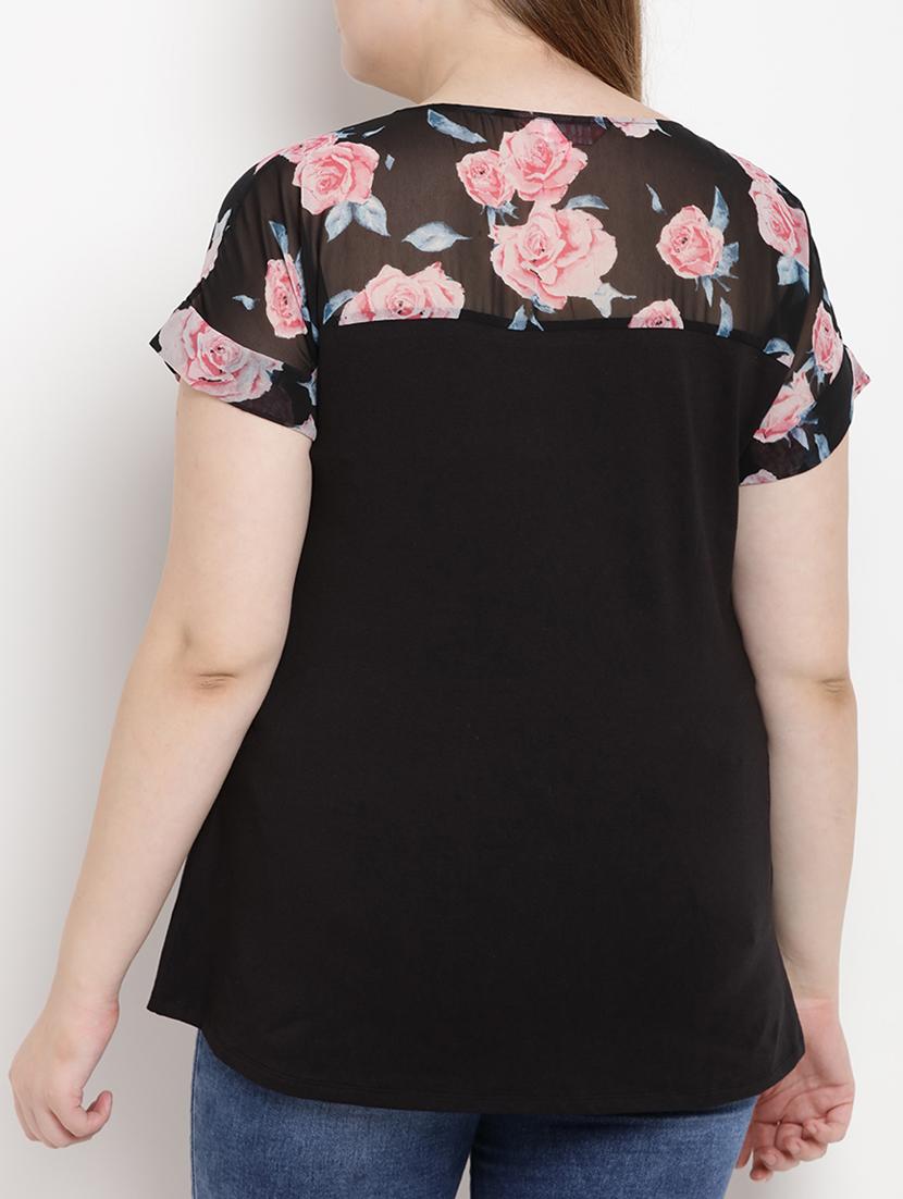 floral sheer panel top - 15538321 - Zoom Image - 3